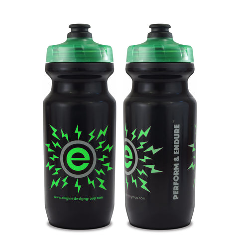 NGN Sport – High Performance Bike Water Bottles – 21 oz | Black & Green (2-Pack)