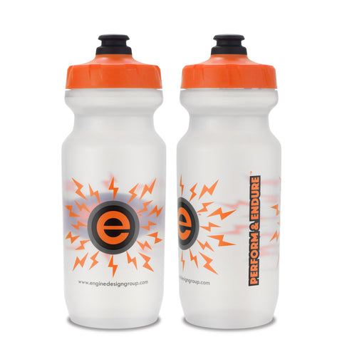 NGN Sport – High Performance Bike Water Bottles – 21 oz | Clear & Orange (2-Pack)