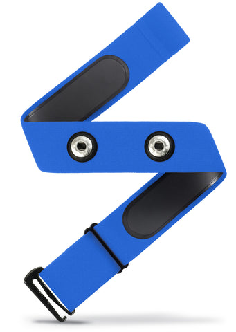 HRM Soft Strap | Universal Replacement for Mo-Fit, Most Garmin, & Select/ Legacy Polar & Wahoo HRM Transmitters | Blue (M-XXL)