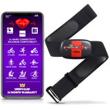 Mo-Fit Trio Heart Rate Monitor Chest Strap / HRM for Apple, Android, Peloton, Garmin, Strava, Zwift, ANT+, 5.3 kHz Gym Equipment, and Bluetooth 4.0