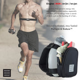 NGN Sport® - Running Water Bottle Handheld | Hydration Bottle & Pack with Zippered Pocket - 10 oz | Black (2-Pack)