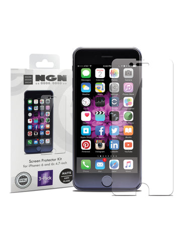 Screen Protector Kit for iPhone 6 and 6s 4.7-inch (Matte Anti Glare) 3-Pack