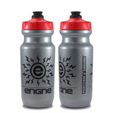 NGN Sport – High Performance Bike Water Bottles – 21 oz | Silver Iridescent & Black (2-Pack)