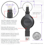 Apple Certified Retractable Lightning Cable | Charge and Sync Lightning® to USB - 3.5 Feet | Sapphire Blue