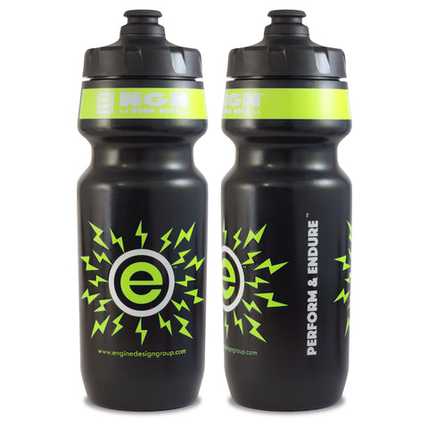 NGN Sport – High Performance Bike Water Bottles – 24 oz | Black & Fluoro Chartreuse Yellow (2-Pack)