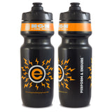 NGN Sport – High Performance Bike Water Bottles – 24 oz | Black & Fluoro Lava Orange (2-Pack)
