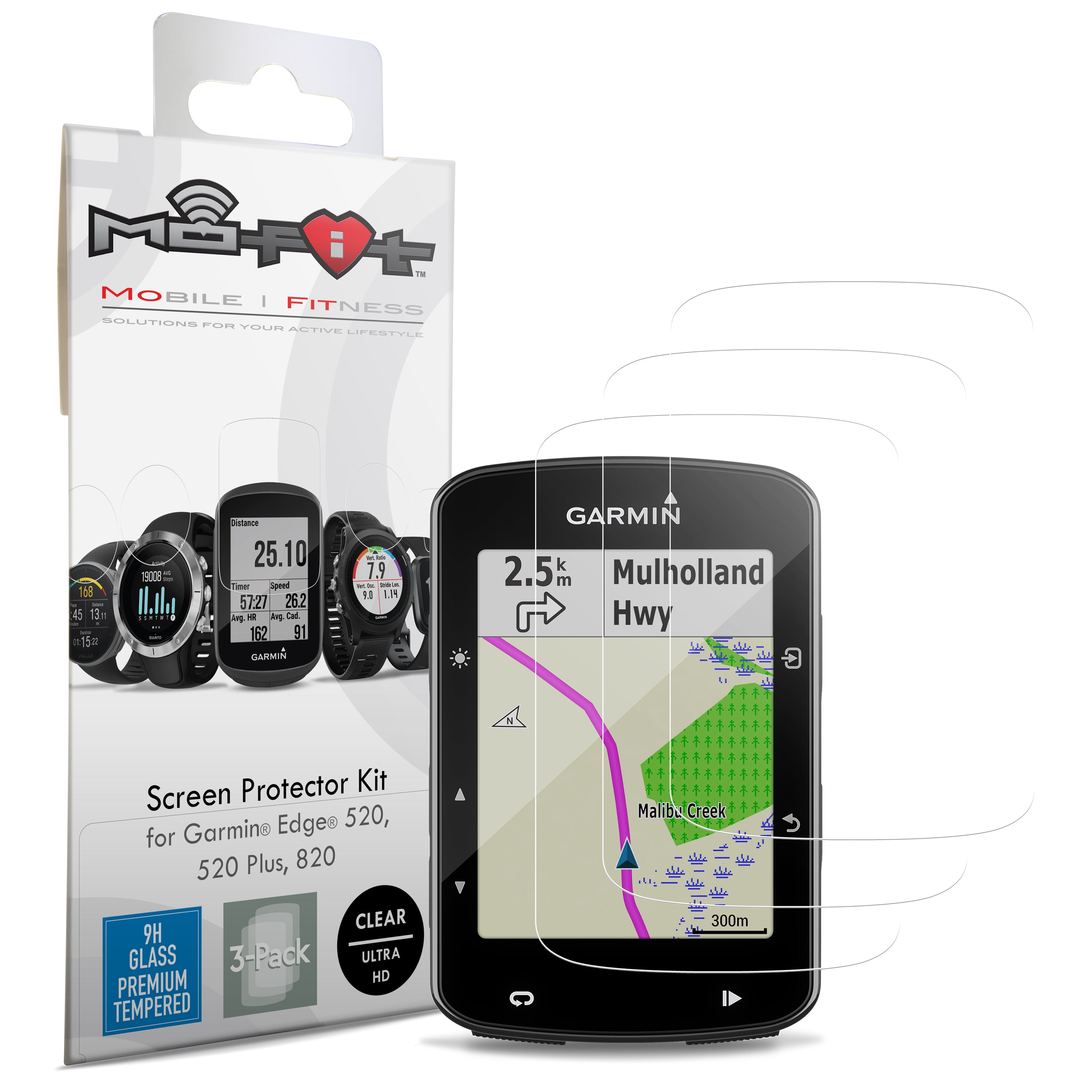 Protector De Pantalla Mate BROTECT AirGlass Para Garmin Edge 520 Plus - Anti-reflejos, Anti-huellas, 9H De Dureza