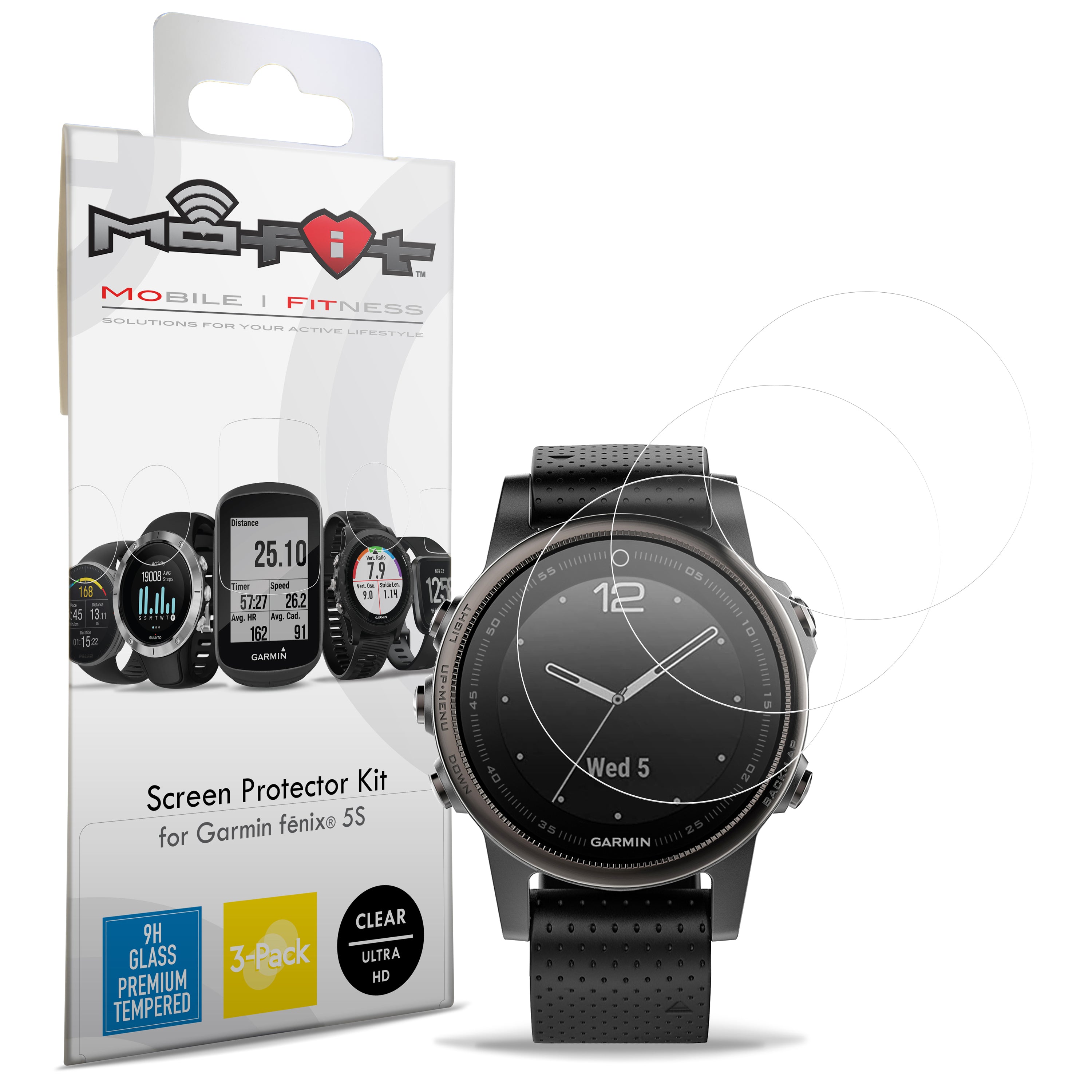 Screen Protector Kit for Garmin Fenix 5S (42 mm) NOT FOR FENIX 5 – Engine Design Group