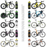 NGN Sport – High Performance Bike Water Bottles – 24 oz | Black & Fluoro Electric Blue (2-Pack)