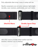 HRM Soft Strap | Universal Replacement for Mo-Fit, Most Garmin, & Select/ Legacy Polar & Wahoo HRM Transmitters | Red (M-XXL)
