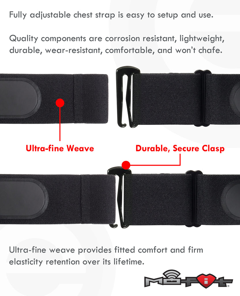 tømmerflåde Svag Bidrag Mo-Fit Trio Heart Rate Monitor Chest Strap / HRM for Apple, Android, P –  Engine Design Group