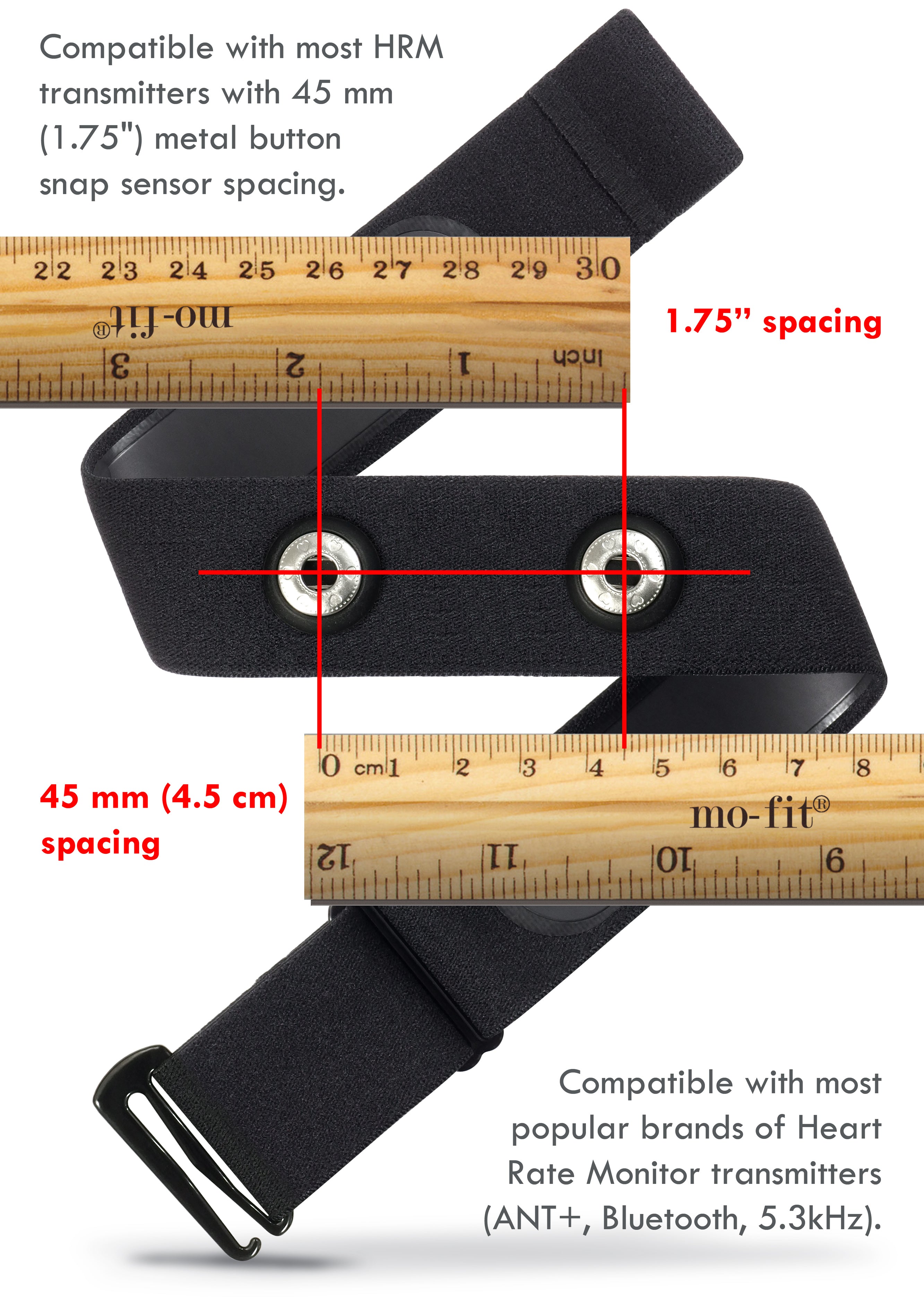 HRM Soft Strap  Universal Replacement for Mo-Fit, Most Garmin, & Sele –  Engine Design Group