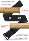 HRM Soft Strap | Universal Replacement for Mo-Fit, Most Garmin, & Select/ Legacy Polar & Wahoo HRM Transmitters | Black