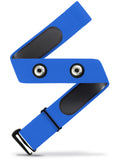 HRM Soft Strap | Universal Replacement for Mo-Fit, Most Garmin, & Select/ Legacy Polar & Wahoo HRM Transmitters | Blue (M-XXL)