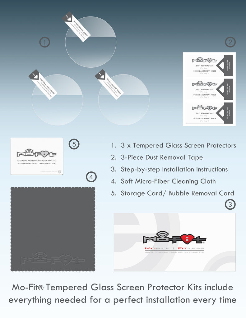 Screen Protector Kit for Garmin Forerunner 745 Tempered Glass 3 Pack Engine Design Group