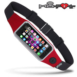 Mo-Fit® Waist Pack / Running Belt for iPhone, Android and most Smartphones | Racing Red