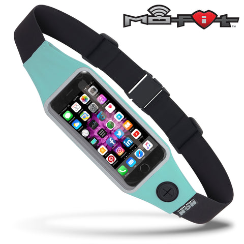 Mo-Fit® Waist Pack / Running Belt for iPhone, Android and most Smartphones | Turquoise