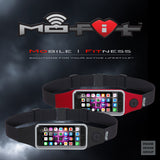 Mo-Fit® Waist Pack / Running Belt for iPhone, Android and most Smartphones | Racing Red