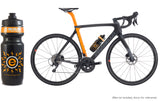 NGN Sport – High Performance Bike Water Bottles – 24 oz | Black & Fluoro Lava Orange (2-Pack)