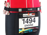 NGN Sport - Race Number Belt for Triathlon, Marathon, Running, Cycling - 10 Gel Loops | Black