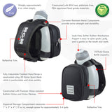 Running Water Bottle Handheld | Hydration Bottle & Pack with Zippered Pocket - 10 oz (Parrotfish Blue)