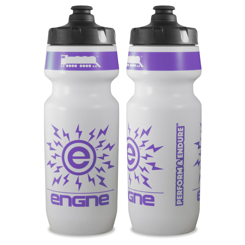 NGN Sport – High Performance Bike Water Bottles – 24 oz | White/Pastel Purple (2-Pack)