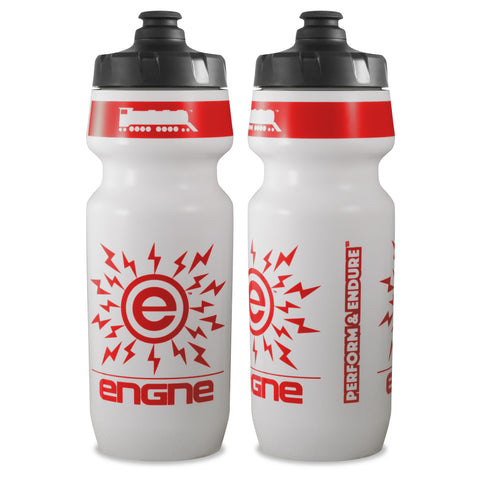 NGN Sport – High Performance Bike Water Bottles – 24 oz | White/Fire Engne Red (2-Pack)