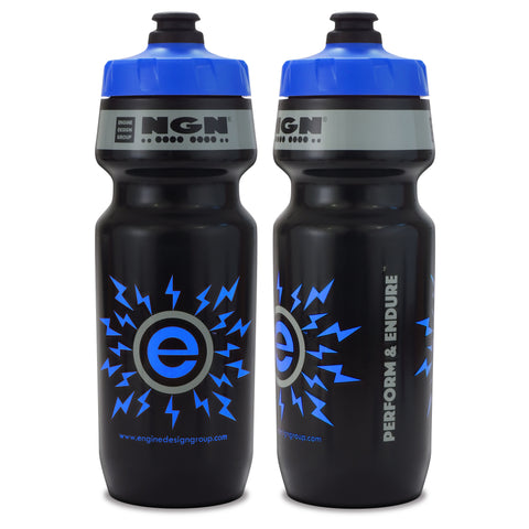 NGN Sport – High Performance Bike Water Bottles – 24 oz | Black & Blue (2-Pack)
