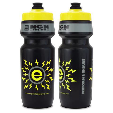 NGN Sport – High Performance Bike Water Bottles – 24 oz | Black & Yellow (2-Pack)