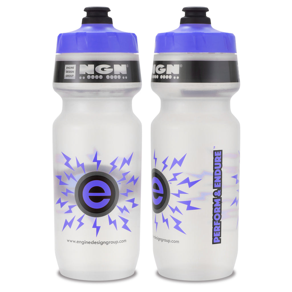 NGN Sport – High Performance Bike Water Bottles – 24 oz | Clear & Violet (2-Pack)