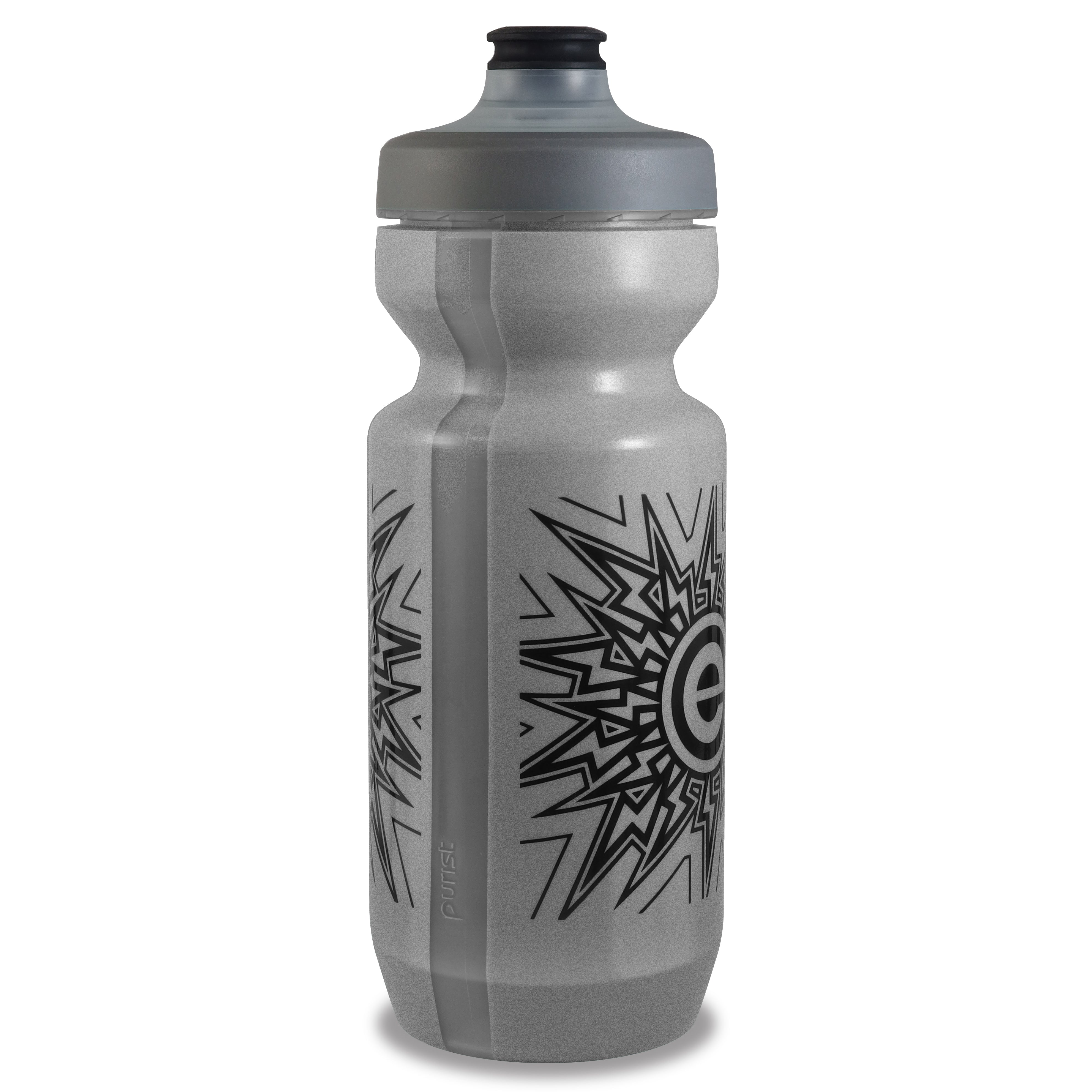 50 Strong Sports Squeeze Water Bottle 2 Pack - 22 oz. BPA Free Easy Open Push/Pull Cap - Fits in Most Bike Cages, Black