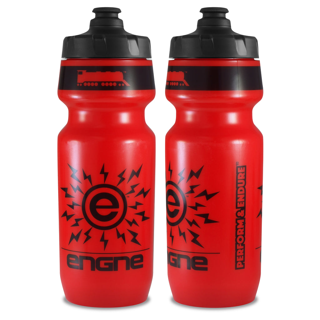eNGNe – High Performance Bike Water Bottles – 24 oz | Red & Black (2-Pack)
