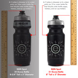 NGN Sport – High Performance Bike Water Bottles – 21 oz | Silver Iridescent & Black (2-Pack)